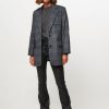 Women Baum und Pferdgarten Blazers And Jackets | Barry, Wool Mix Blazer With Checkered Pattern Grey