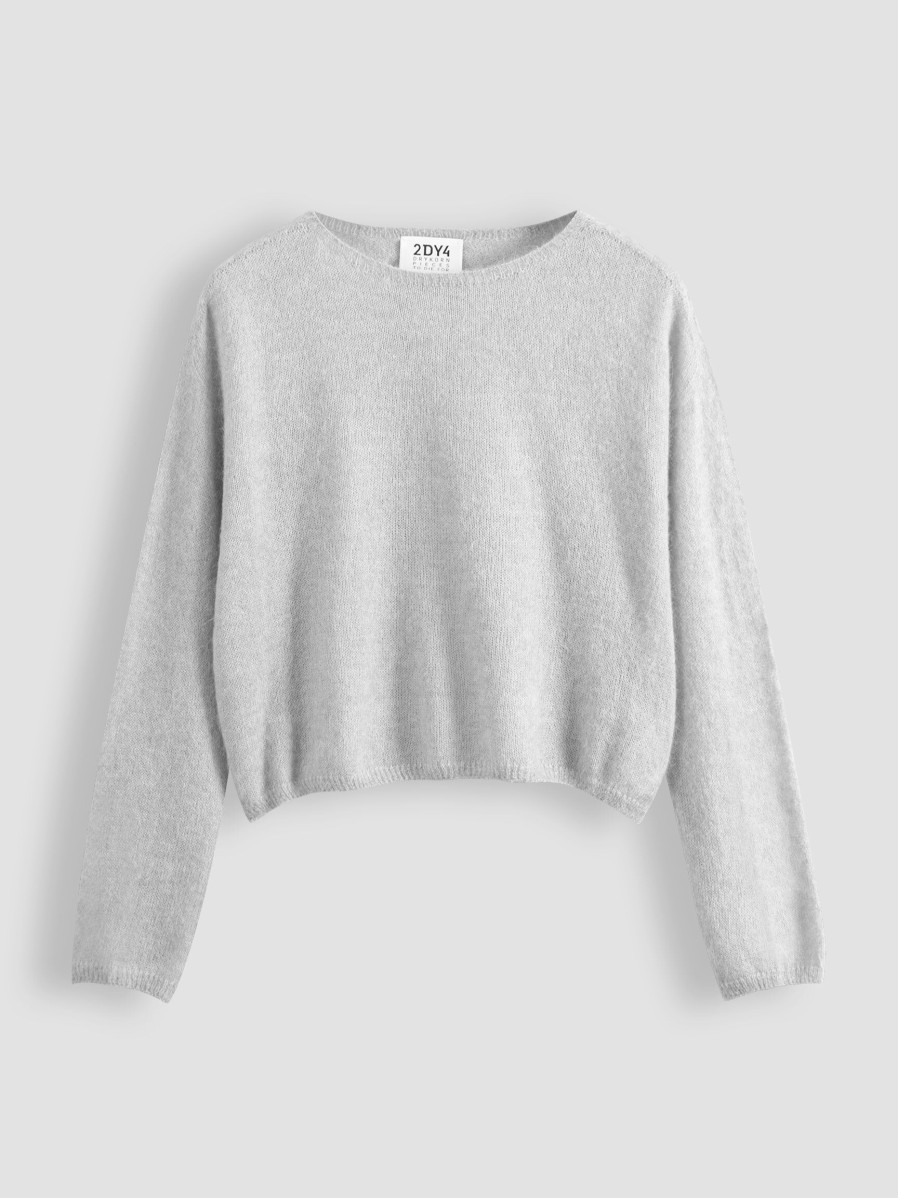 Women Drykorn Sweaters And Cardigans | Imeny, Alpaca Mix Melange Jumper Grey