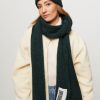 Women Drykorn Scarves | Numas, Wool Mix Scarf Dark Green