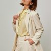 Women Modstrom Blazers And Jackets | Anker, Rayon Mix Blazer Ecru