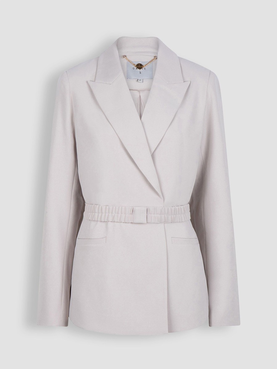 Women Dante 6 Blazers And Jackets | Memoire, Woven Blazer Light Grey