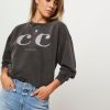 Women Co'Couture Sweaters And Cardigans | Acid, Organic Cotton Sweater With Print Anthracite