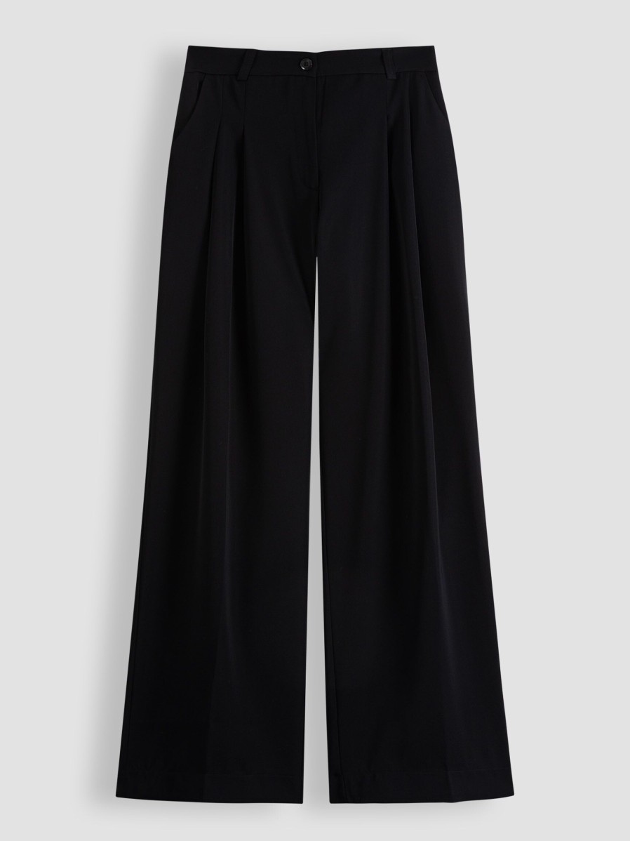 Women Summum Pants And Jumpsuits | Viscose Mix Trousers Black