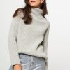 Women Drykorn Sweaters And Cardigans | Arwen, Wool Mix Turtleneck Light Grey