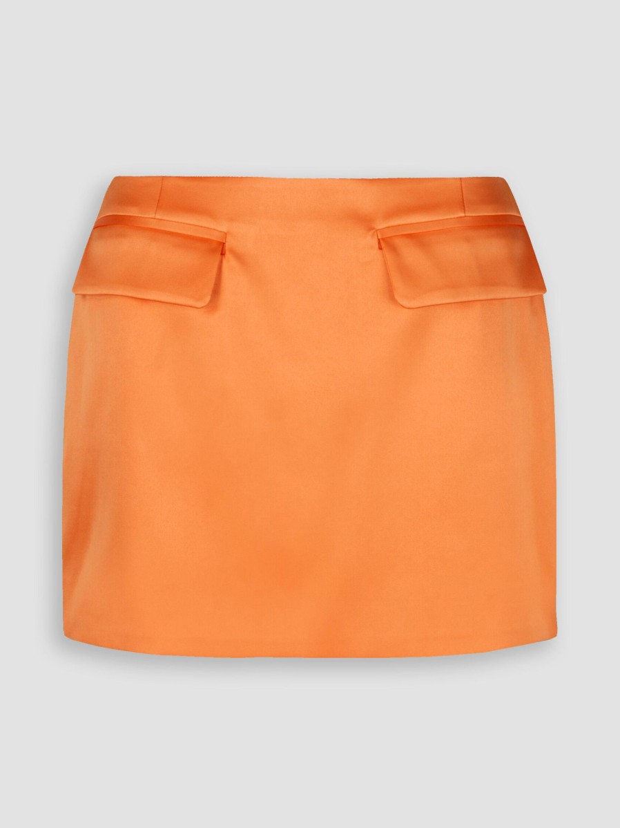 Women Baum und Pferdgarten Skirts | Shirly, Woven Shiny Skirt Orange