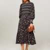 Women Fabienne Chapot Dresses And Tunics | Caro, Viscose Dress With Print Black