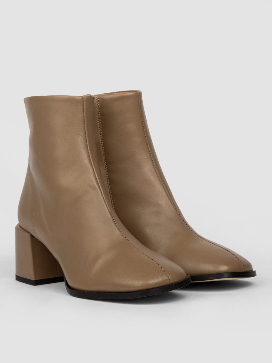 Women Ivylee Copenhagen Boots | Maxine, Leather Ankle Boots Taupe