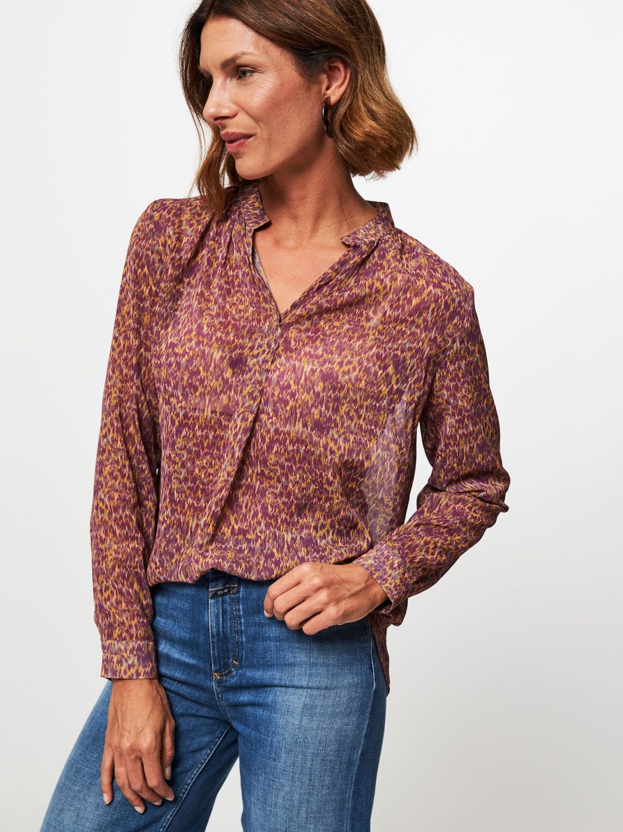 Women Alchemist Tops And Blouses | Rio, Woven Top With Print Purple