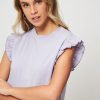 Women Bellerose Tops And Blouses | Visam, Cotton Slub Top Lilac