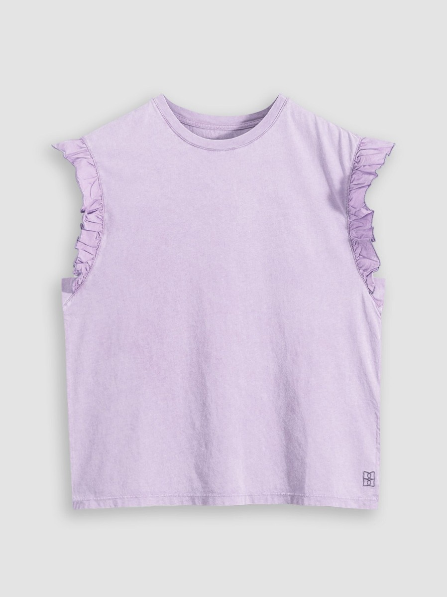 Women Bellerose Tops And Blouses | Visam, Cotton Slub Top Lilac