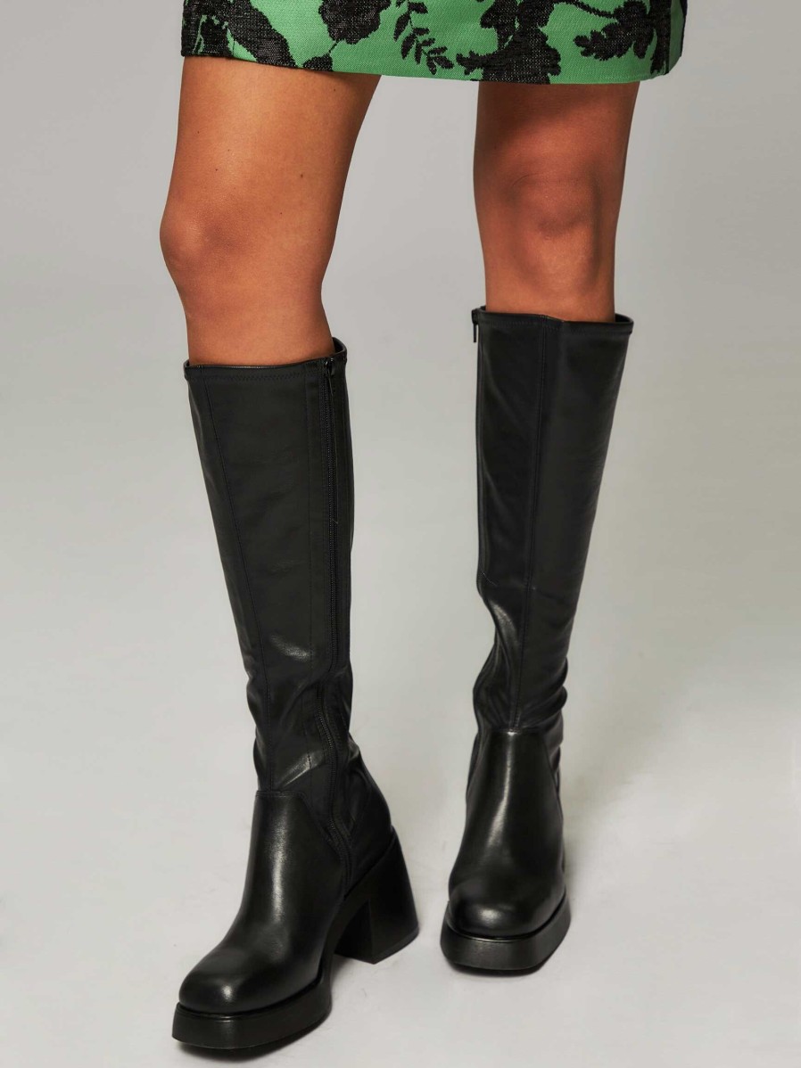 Women Vagabond Shoemakers Boots | Brooke, Leather High Boots Black