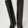 Women Silver Grace Boots | Jacky, Leather High Boots Black