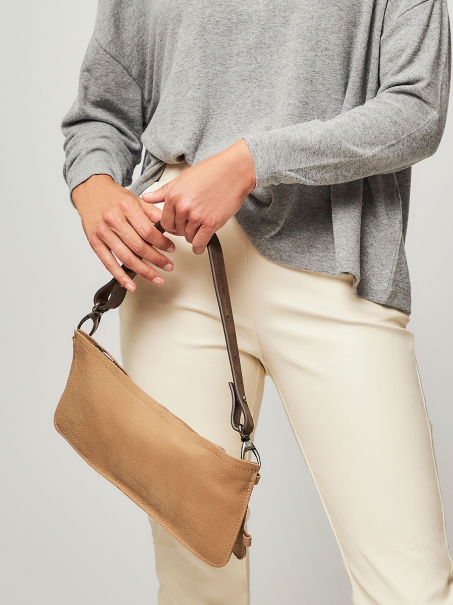 Women Ellen Truijen Bags | Hipster, Leather Shoulder Bag Lightbrown