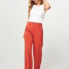 Women Modstrom Pants And Jumpsuits | Anker, Rayon Mix Wide Leg Trousers Orange