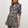 Women Gestuz Blazers And Jackets | Yaira, Viscose Mix Blazer With Lurex Grey