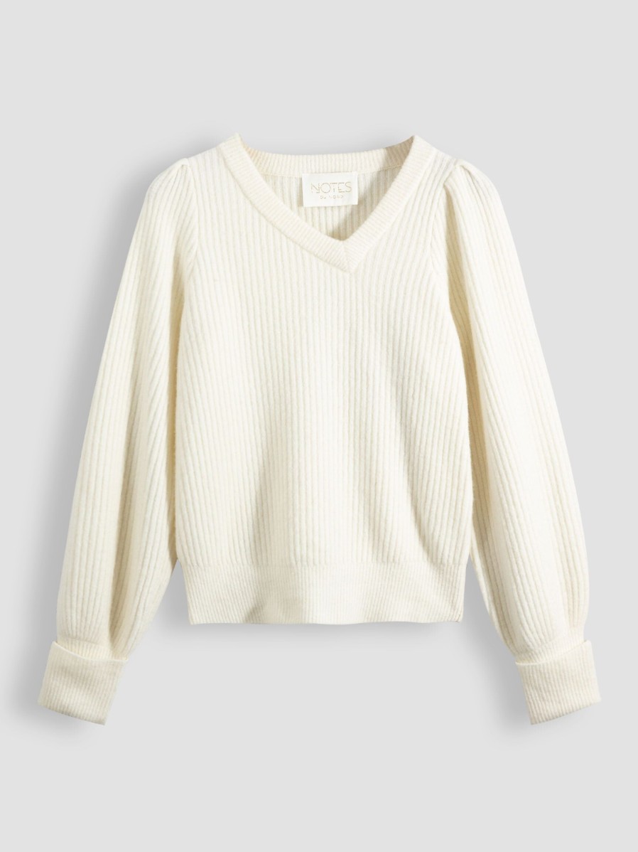 Women Notes du Nord Sweaters And Cardigans | Ivalu, Wool Mix Jumper Cream