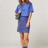 Women Samsoe Samsoe Skirts | Bettina, Crochet Skirt Purple/Blue