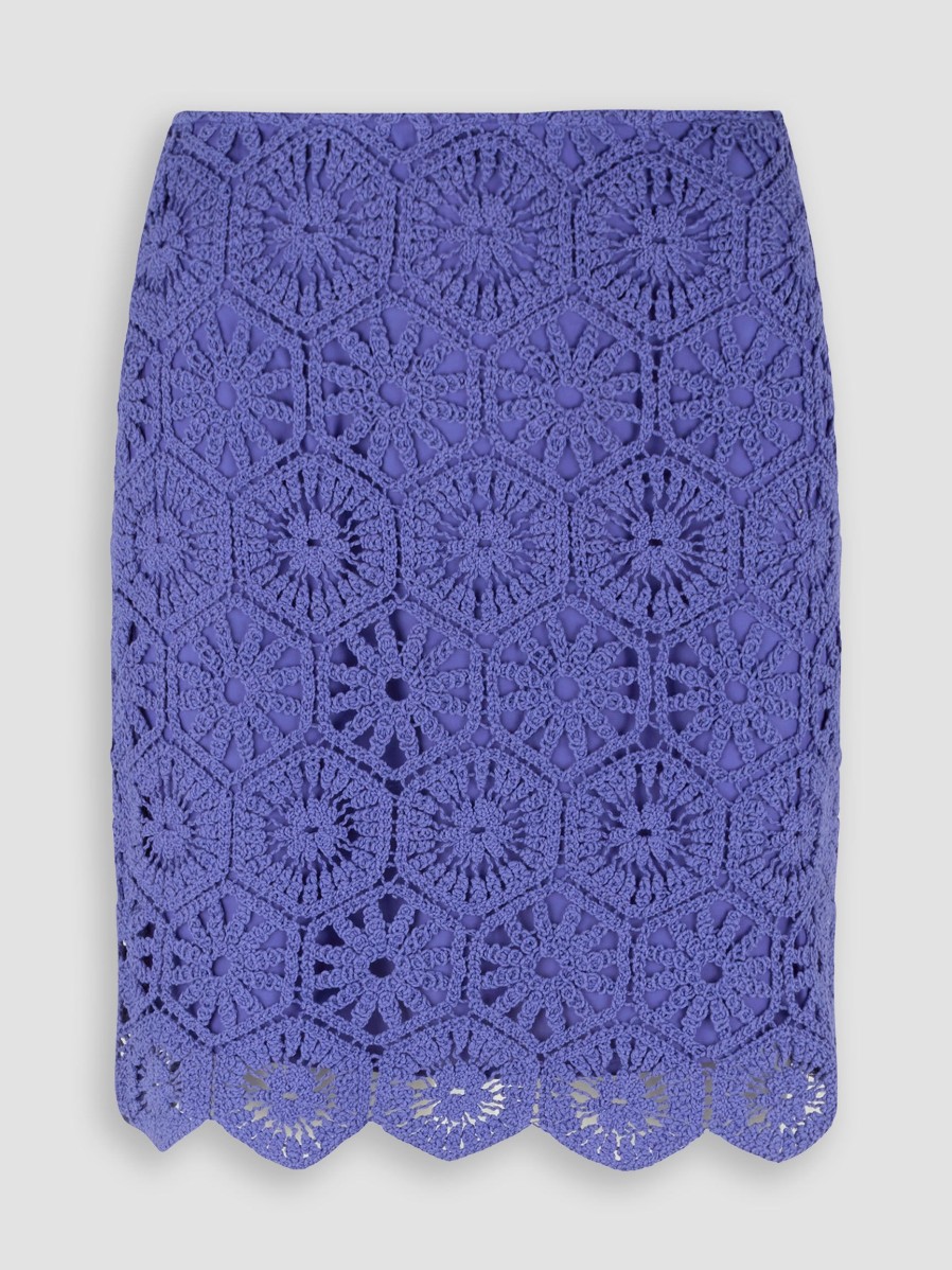 Women Samsoe Samsoe Skirts | Bettina, Crochet Skirt Purple/Blue