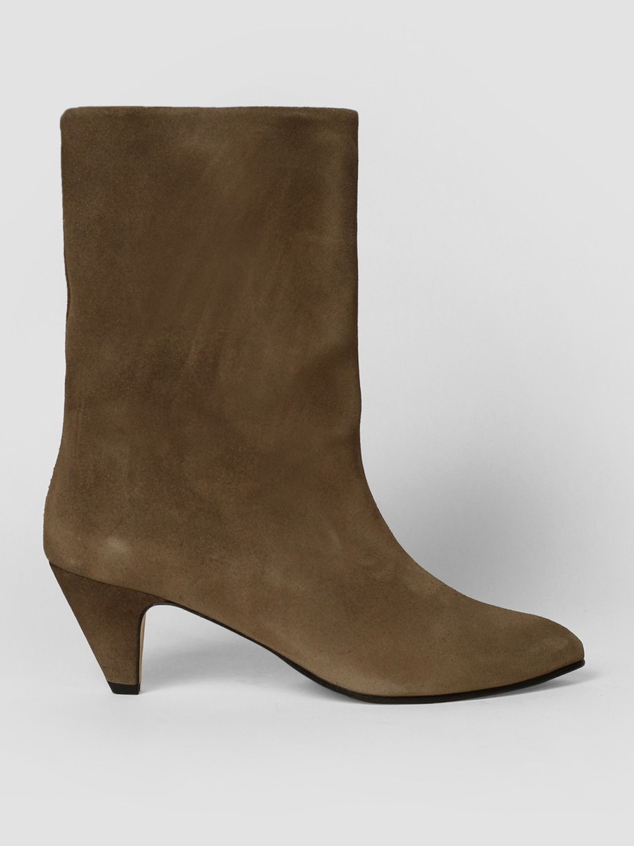 Women Anonymous Copenhagen Boots | Vully, Suede Low Boots Taupe