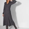 Women Lollys Laundry Dresses And Tunics | Lake, Viscose Mix Dress With Checkered Pattern Black