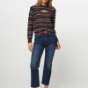 Women Sessun Sweaters And Cardigans | Bayla, Wool Mix Jumper With Pattern Dark Blue