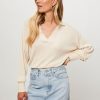 Women Tommy Hilfiger Tops And Blouses | Lypcell/Silk Mix Top Ecru