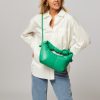 Women Studio AR Bags | Yana, Leather Padded Shoulder Handbag Green