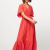 Women Co'Couture Dresses And Tunics | Samia, Viscose Mix Maxi Dress Coral