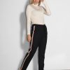 Women Munthe Pants And Jumpsuits | Norman, Wool Mix Trousers With Trim Black