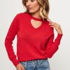 Women Absolut Cashmere Sweaters And Cardigans | Erika, Wool/Cashmere Mix Jumper Red