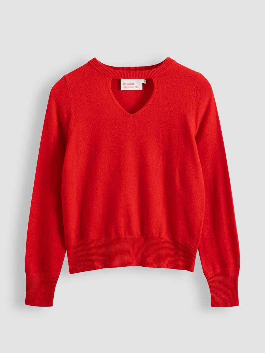 Women Absolut Cashmere Sweaters And Cardigans | Erika, Wool/Cashmere Mix Jumper Red