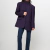 Women Frnch Blazers And Jackets | Samira, Viscose Mix Oversized Blazer Purple