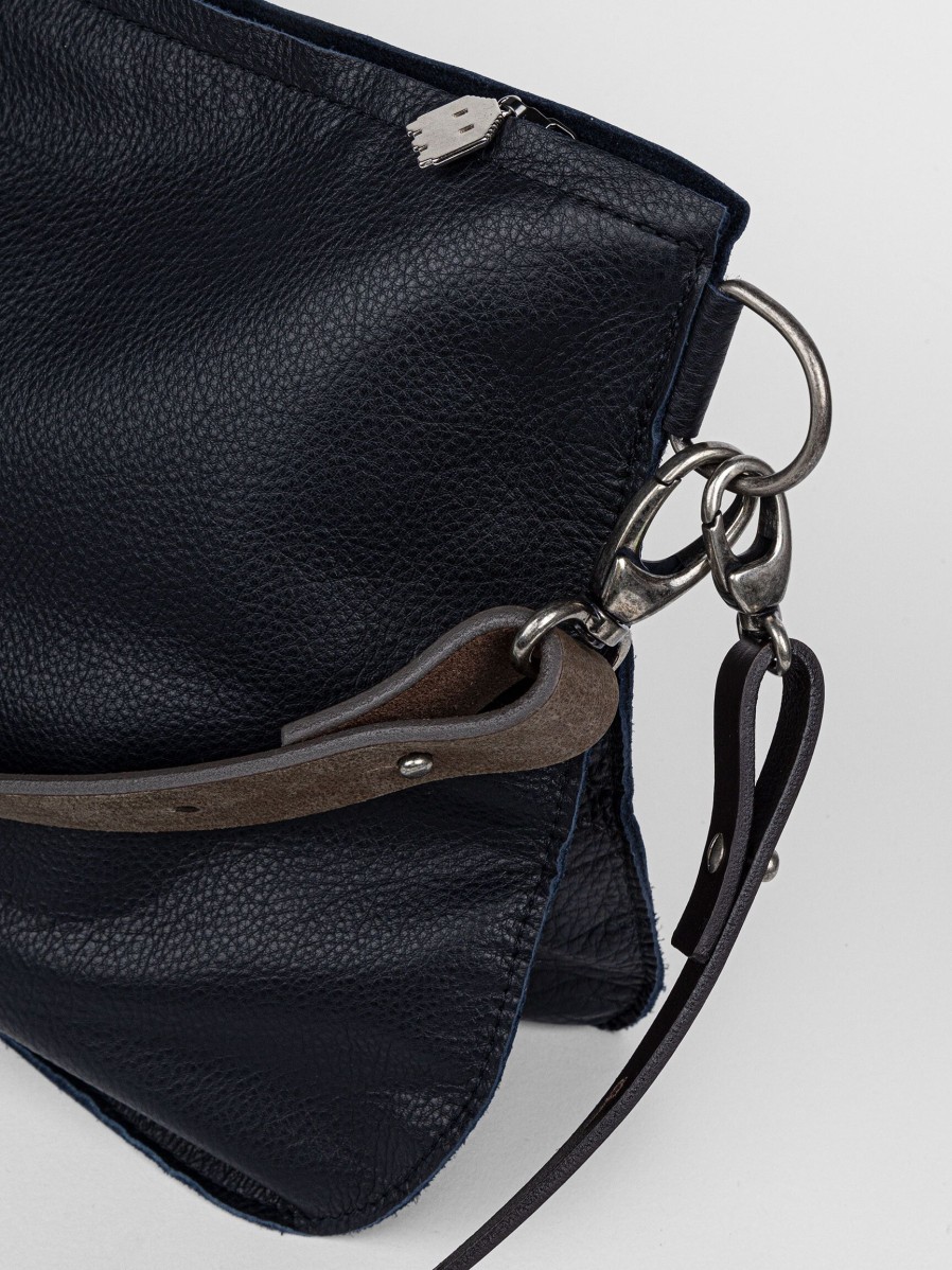 Women Ellen Truijen Bags | Saddle, Leather Shoulder Bag Dark Blue