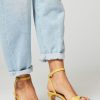 Women Brown Dot. Sandals | Erin, Leather Sandals Mustard